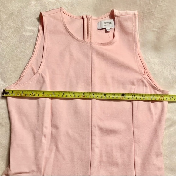 New TEXTILE Elizabeth and James Skater Dress Large Pale Pink Sleeveless Flare - Picture 12 of 16